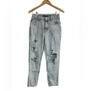 Bluenotes 90’s High Rise Mom Jeans - Light Wash Distressed - Size 2